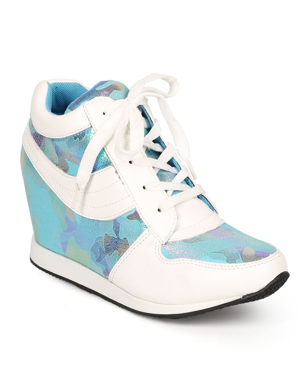 iridescent wedge sneaker