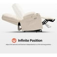 thumbnail image 6 of MCombo Dual Motor Large Power Lift Recliner Chair with Massage and Heat for Elderly Big and Tall People, Infinite Position, Extended Footrest, Faux Leather 7680 (Cream White, Large), 6 of 9