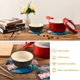 thumbnail image 6 of SKYSONIC Lotus Pond Blooming Pot Holders Trivets, 2 Pcs Heat Resistant Trivets,Waterlily Flower Cotton Thread Weave Mats for Hot Pads Pans Pot Bowl Teapot for Kitchen Decor, 6 of 7