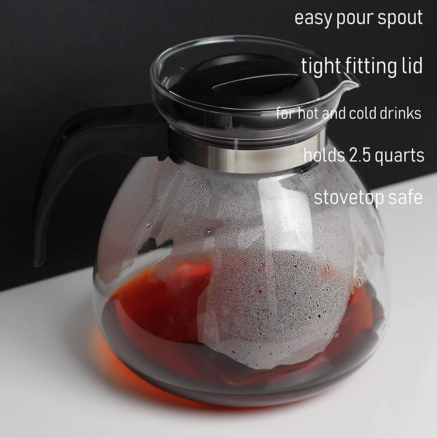 Simax Glass Teapot For Stovetop: Glass Tea Kettle For Stove Top - Tea Pots  For Stove Top - Stovetop & Microwave Safe Kettles For Boiling Water - Clear  Glass Tea Pot With