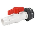 thumbnail image 3 of Uxcell Ball Valve Connector Spigot Kit G1 with Bulkhead Fitting Adapter White Gray Red for Water Tank, 3 of 5