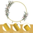 thumbnail image 2 of 7.2ft Gold Metal Round Balloon Garland Arch Stand - Backdrop Frame with Base for Wedding Anniversary, Birthday, Graduation, Gender Reveal Event Decor, 2 of 12