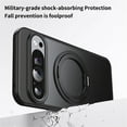 thumbnail image 5 of Allytech Clear Case for Google Pixel 9 Pro XL, Compatible with Magsafe, Slim Fit Lightweight Soft TPU + Hard PC Military Grade Protection Shockproof Case with 360° Rotatable Magnetic Ring Stand, Black, 5 of 5