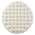 thumbnail image 3 of Modway Amour Tufted Button Large Round Performance Velvet Ottoman in Ivory, 3 of 6