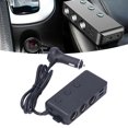 thumbnail image 1 of Cigarette Lighter Splitter DC Power Car Adapter with LED Voltmeter Main Switch for Phone Tablet, 1 of 7