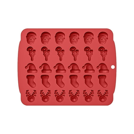 

piaybook Baking Molds Christmas Chocolate Cake Molds Christmas Molds Silicone Non Stick Christmas Baking Molds For Chocolate Candy Different Shape Easy To Clean for Chocolate Cake Candy Cookie