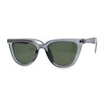 thumbnail image 1 of Womens Oversize Cat Eye Horn Rim Diva Sunglasses Slate Green, 1 of 4