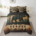 thumbnail image 3 of Manfei Jungle Animal Bear 7-Piece Twin Bedding Sets,Kawaii Bear Paws Bedding Comforter Set,Retro Graffiti Sheet Sets For Kids Teens,Luxury Bedroom Decor Reversible, 3 of 9