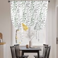 thumbnail image 3 of Green Grey Botanical Tie Up Curtains 45 Inches Long, Kitchen Window Curtains Over Sink, Spring Floral Summer Farmhouse Small Window Curtains Shade Balloon Curtains Valances for Bedroom/Cafe 34"x45", 3 of 8