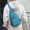 thumbnail image 1 of Bolso bandolera con correa de hombro ajustable, múltiples bolsillos, banda reflectante para viajes, desplazamientos y uso diario al aire libre., 1 of 9