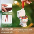 thumbnail image 2 of Christmas Toilet Ornament Toilet Santa Hat Acrylic Keepsake Hanging Decorations Humor Bathroom Decor Or Christmas Tree Decor Funny Toilets Shaped, 2 of 4