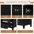 thumbnail image 4 of MAYEERTY 30" Bathroom Vanity with Sink Multi-functional Cabinet Doors Drawer Solid Frame MDF Black, 4 of 6