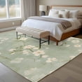 thumbnail image 5 of Spring Flower Area&nbsp;Rug 8x10ft Vintage Watercolor Pink Floral Plant Leaf Green Linen Non-Slip&nbsp;Washable Square&nbsp;Rugs Soft Felt Indoor Floor Mat for Bedroom Kitchen Living Room Bathroom, 5 of 9