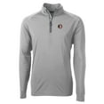 thumbnail image 2 of Men's Cutter & Buck Gray Florida State Seminoles Adapt Eco Knit Stretch Recycled Big & Tall Quarter-Zip Pullover Top, 2 of 3