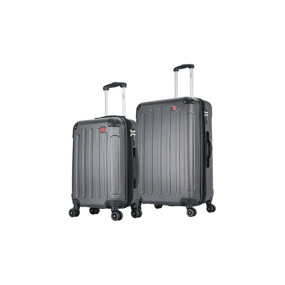 DUKAP Intely 2-Piece Plastic Luggage Set Gray (DKINT0SM-GRE)