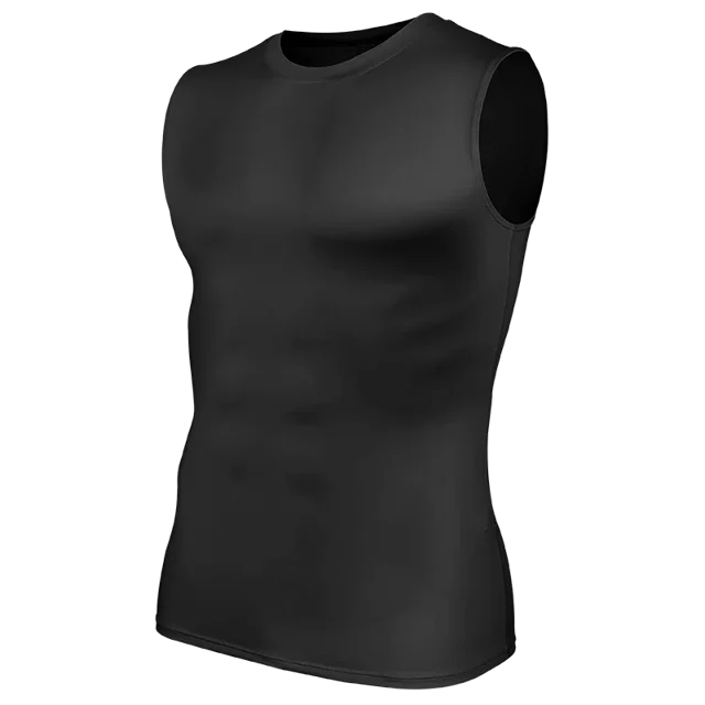 Men Body Shaper Vest Compression Shirts Slimming Tummy Control Tight Tank Tops Shapewear Workout Abs Abdomen Chest Undershirt Black XL