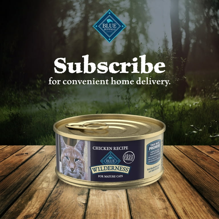 12 pack) Blue Buffalo Wilderness High-Protein Adult Cat 7+ Wet Food,  Chicken, 5.5-oz Can - Walmart.com