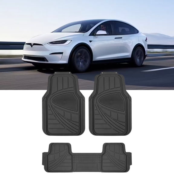 Nilight PVC Floor Mats for Cars Trucks SUVs,Universal Trim to fit for Most Vehicles,All Weather Protection Heavy Duty Floor Liners,Pack of 3