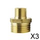 thumbnail image 1 of Adaptador de Conector de Casquillo Hexagonal de Doble Cabeza de Latón 3x1/2-1/4 "#6 Grande 3 piezas, 1 of 6