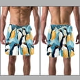 thumbnail image 3 of luoweisi Men's Beach Shorts Quick Dry Swim Trunks with Mesh Lining Penguin L, 3 of 5