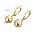 thumbnail image 6 of Jiaroswwei 1 Pair Women Hoop Earrings Solid Color Short Lightweight Ball Pendant Dangle Earrings Birthday Gift, 6 of 8
