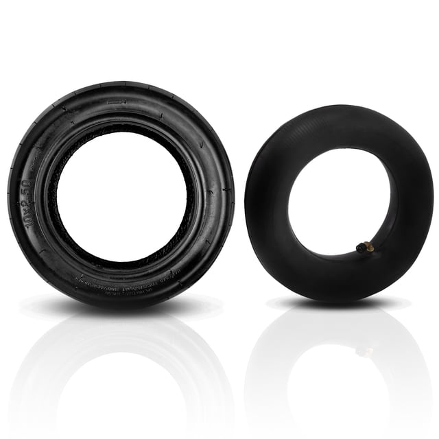 10X2.5 Front/Rear Scooter Tire Wheel Solid with Inner Tube Replacement for 10 Inch Electric Scooter Skateboard Diy Replacement Spare Tire