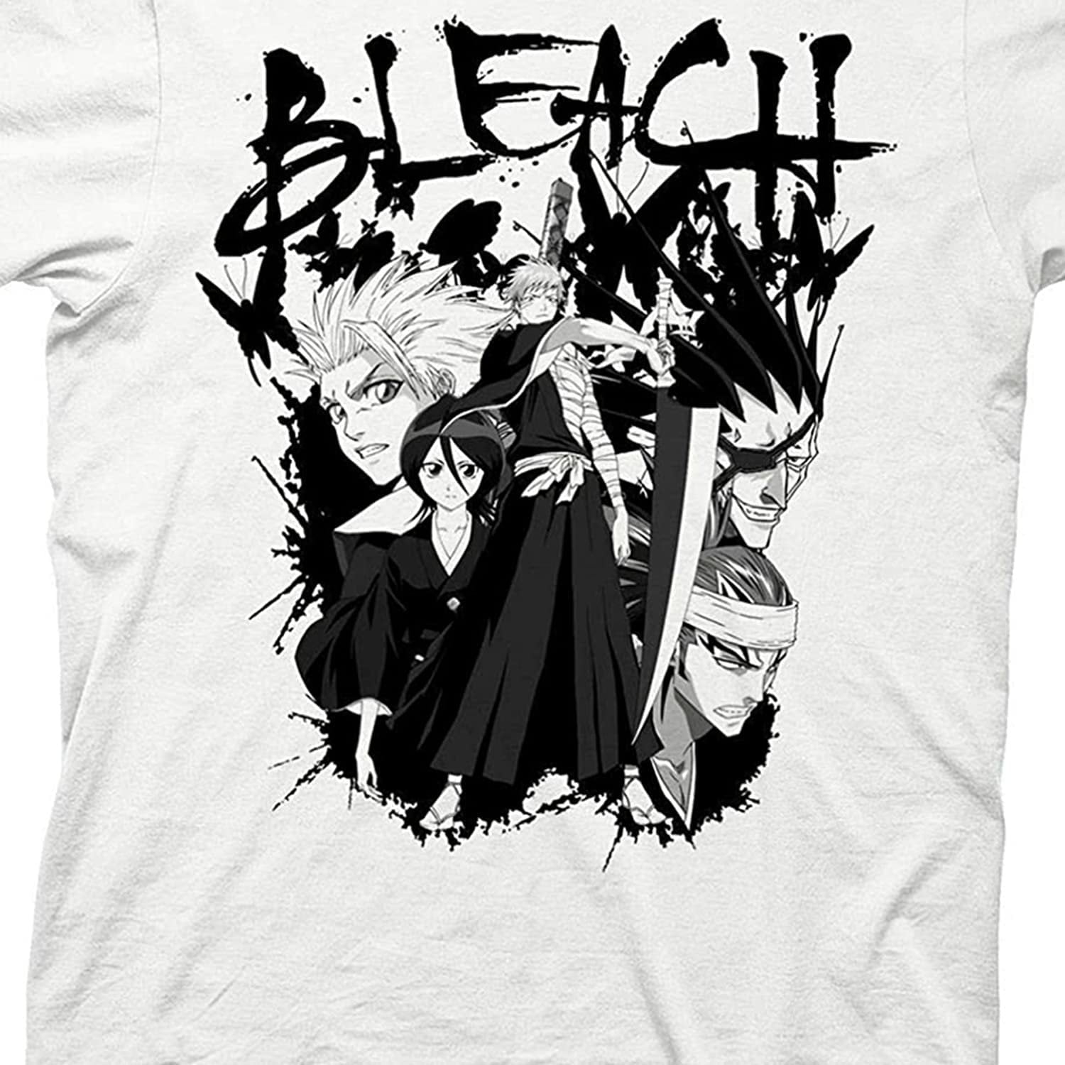 Ripple Junction Mens Bleach Manga Anime T-Shirt - Bleach Ichigo Kurosaki  Mens Fashion Shirt - Bleach Tee 