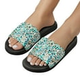 thumbnail image 5 of GZHJMY Stylish Slides for Women Men, Blue Brown Leopard Print Soft Flexible Slip-on Sandals Slippers, 5 of 7