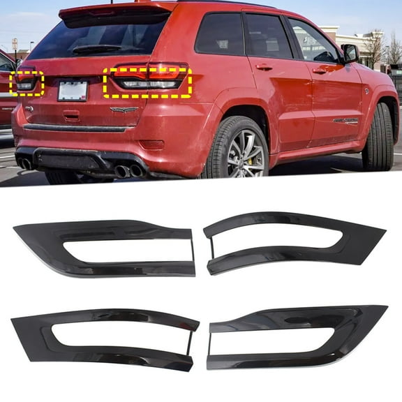 Fit for 14-20 Grand Cherokee Rear lamp Tail Light Trims (4 Pcs)