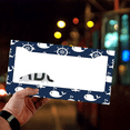 thumbnail image 4 of 1 Pcs Nautical Whale Pattern on Navy Blue License Plate Frame, License Plate Cover for Car Decorative Parts, Aluminum License Plate Bracket Holder Rust-Proof for US Standard Car, 4 of 9