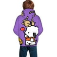 thumbnail image 5 of Sanrio Pochacco Kids' Hoodie 3d Print Sweatshirt Soft Pullover Hooded With Big Pockets Fans Gifts For Boys Or Girls Small, 5 of 7