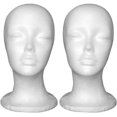 thumbnail image 1 of Mannequin Head Model, Female Styrofoam Perfect Headwear Wigs Caps Glasses Display Stand, Jewelry Shop Display Stand Rack, 1 of 6
