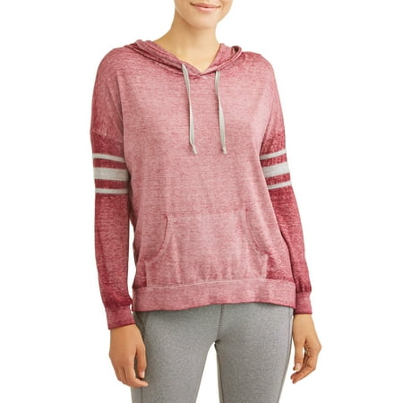 Women's Long Sleeve Acid Wash Athletic Sweatshirt