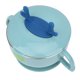 thumbnail image 3 of Tazón de alimentación infantil de acero inoxidable Vajilla para niños pequeños Utensilios de succión para recién nacidos con tapaHaze Blue #1, 3 of 5