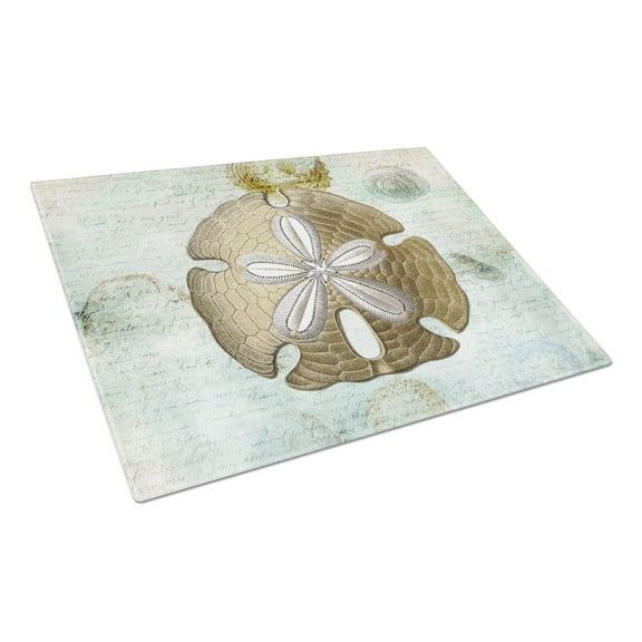 Caroline's Treasures Sand Dollar Glass Cutting Board Large