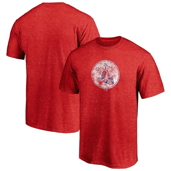 Men's Red Washington Senators Cooperstown Collection True Classics Throwback Logo Tri-Blend T-Shirt