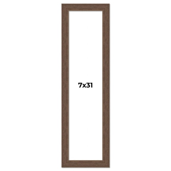 7x31 Frame Brown Distressed Barnwood Picture Frame | Rustic Farmhouse Photo Frame Includes UV