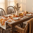 thumbnail image 6 of Sm:)e Orange Pumpkin Maple Leaf Fall Placemats Set of 4 12x18 Inch, Indoor Outdoor Table Mats Decorations for Home Party, 6 of 6