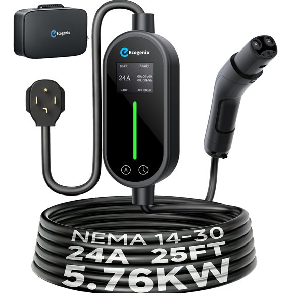 Cargador doméstico Ecogenix Level 2 Tesla 24A/240V para modelo 3/Y/S/X