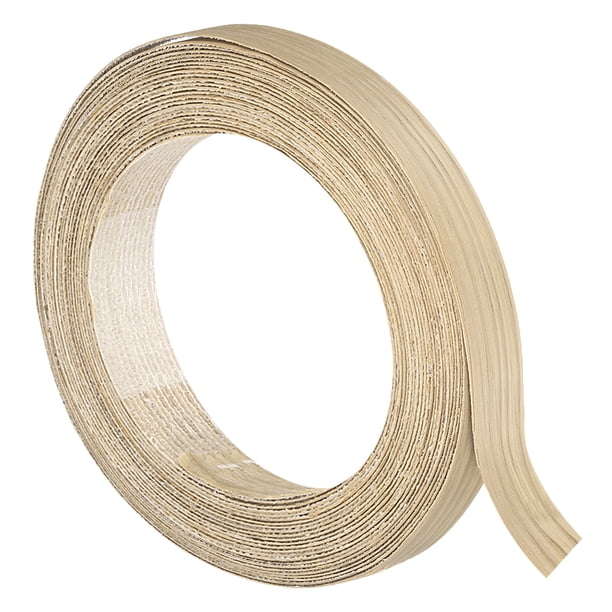 Uxcell Banda de Borde de Chapa de Madera de 1 Pulgada x 26 pies, Tiras de Borde Flexibles de Roble Blanco para Restauración de Muebles