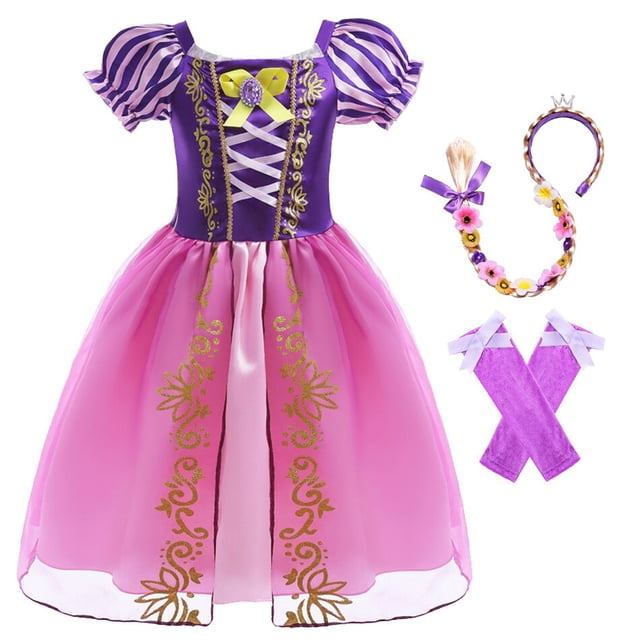 Vestido de Rapunzel para niña, disfraz de princesa enredada para bebé, Halloween, Cosplay, Navidad, Carnaval Fivean unisex