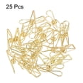 thumbnail image 3 of Uxcell Clips de alambre metálico pequeños de 1" multiusos, abrazaderas para bolsas, dorado, 25 unidades, 3 of 5
