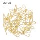 thumbnail image 3 of Uxcell Clips de alambre metálico pequeños de 1" multiusos, abrazaderas para bolsas, dorado, 25 unidades, 3 of 5