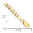 thumbnail image 6 of 10K Yellow Gold 2.4mm Flat Beveled Curb Chain Bracelet 7 Inch, 6 of 6