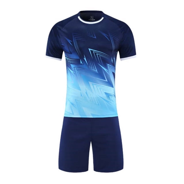 Odeerbi Niños Niñas Malla Rápido Seco Uniforme de Fútbol Conjunto Geométrico Gradiente Impresión Camiseta Shorts Ropa Deportiva Atlética Para 5-15 Años