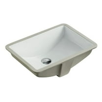 LARGE ARIEL 21.5 Inch Rectrangle Undermount Vitreous Ceramic Lavatory Vanity Bathroom Sink Pure White