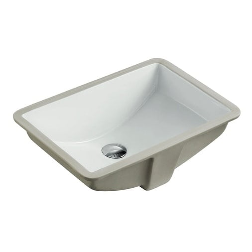 LARGE ARIEL 21.5 Inch Rectrangle Undermount Vitreous Ceramic Lavatory Vanity Bathroom Sink Pure White