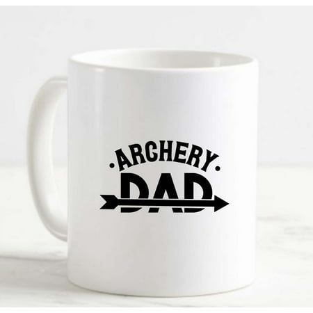 

Coffee Mug Archery Dad Arrow Bullseye Proud Parent Support White Cup Funny Gifts for work office him her