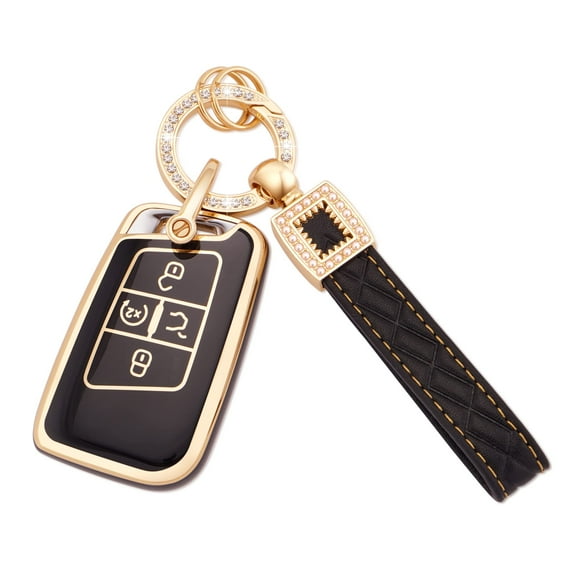 for Volkswagen Key Fob Cover with Keychain Lanyard, 4 Buttons Soft TPU Keys Shells Girly White Key Fob Cover Compatible with Volkswagen Tiguan Atlas Passat Jetta Golf Alltrack Keychain