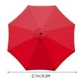 thumbnail image 4 of Patio Umbrella Replacement Canopy for 9.8ft 8 Ribs Umbrella Outdoor Beach-Without Umbrella Base, 4 of 10